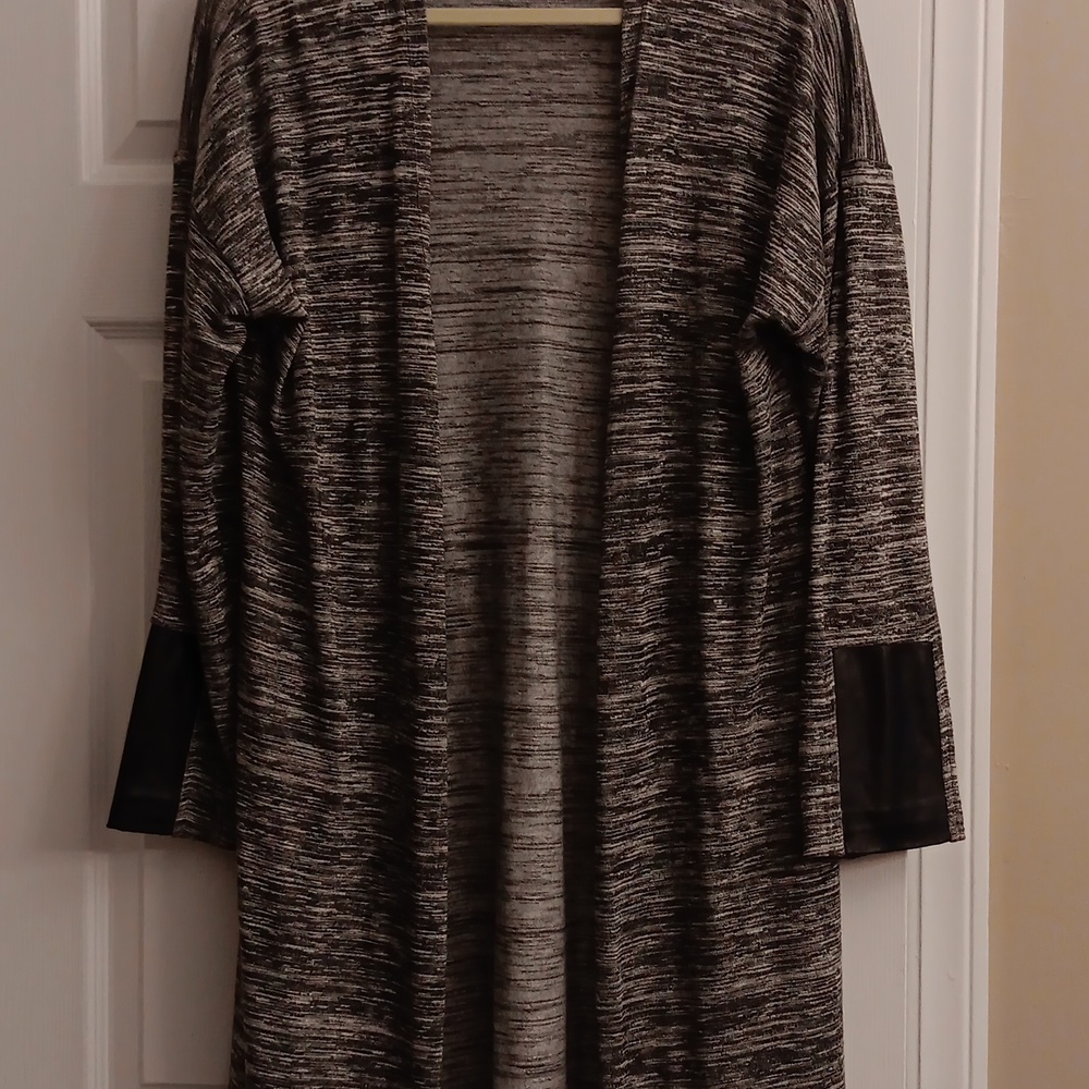 Raffaello over coat ,Grey with black fake leather at wrist size lg